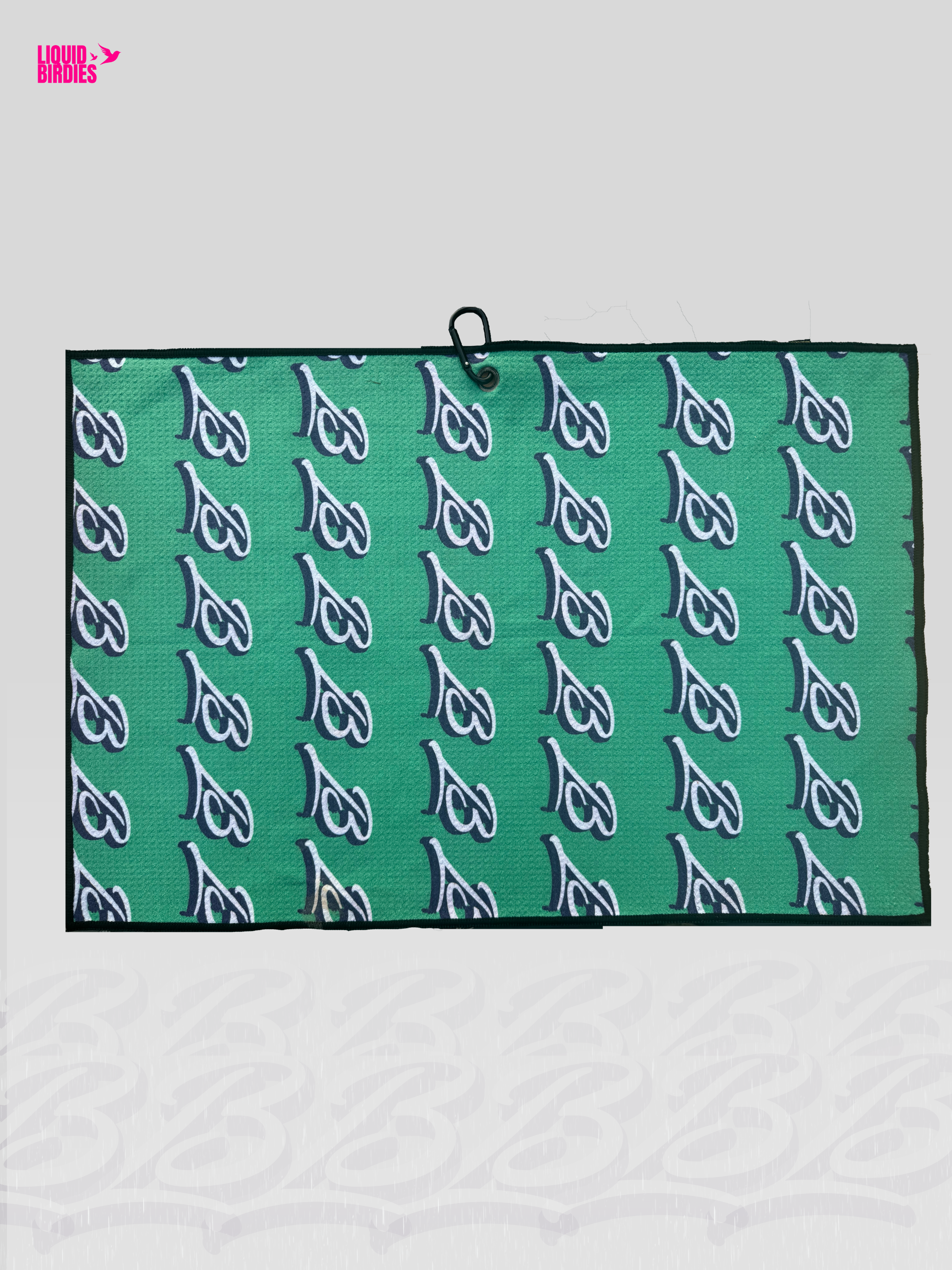 Green Hyperweave golf towel detail