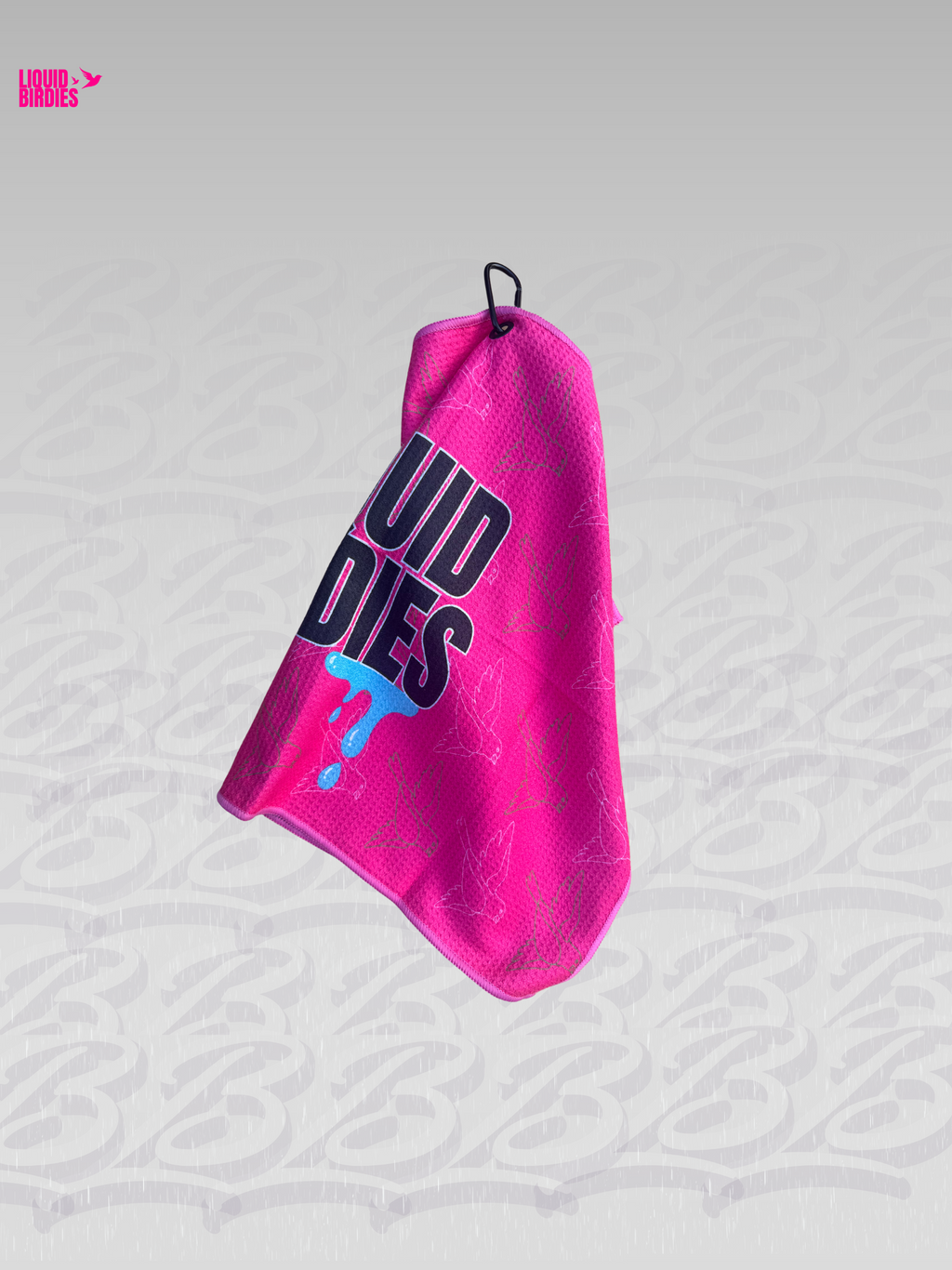 Pink Hyperweave golf towel product view