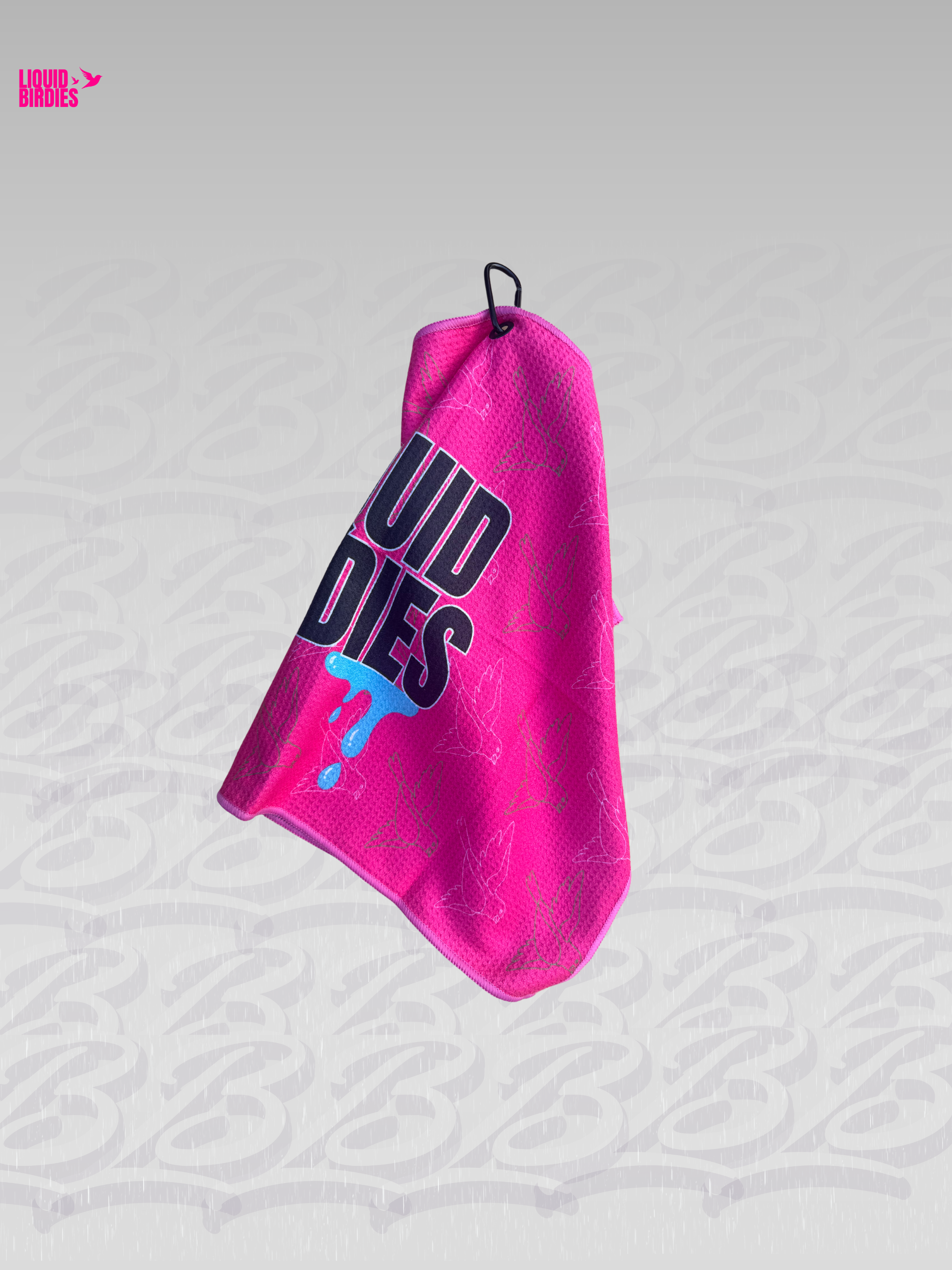 Pink Hyperweave golf towel product view