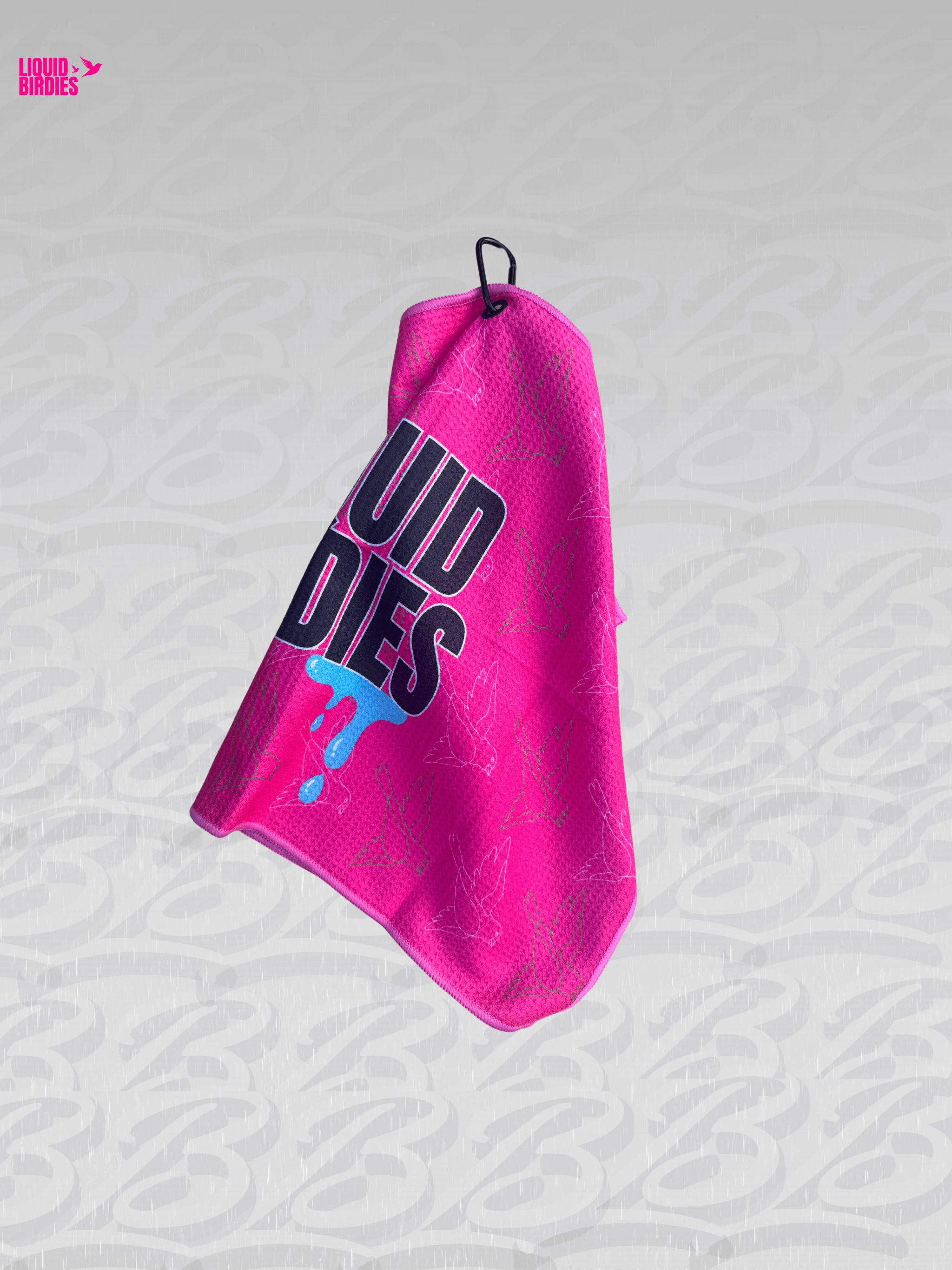 Pink Hyperweave golf towel detail