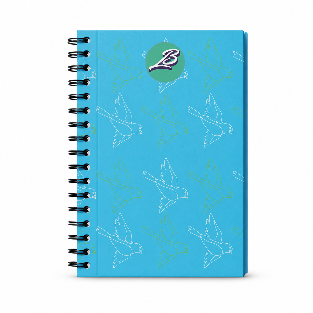 Blue Golf Performance Journal on a clean white background