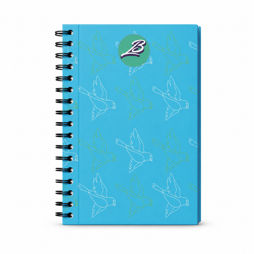 Blue Golf Performance Journal on a clean white background