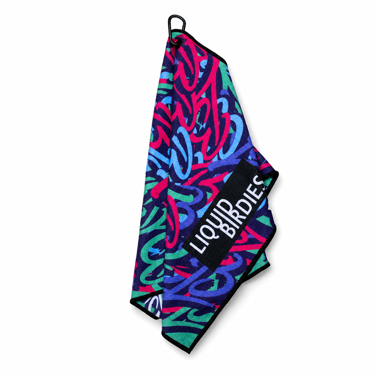 Liquid Pattern Hyperweave Golf Towel on a clean white background