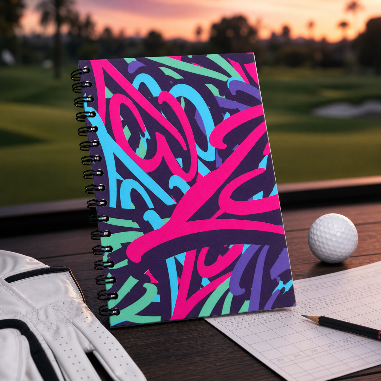 Special Edition Golf Performance Journal at sunset